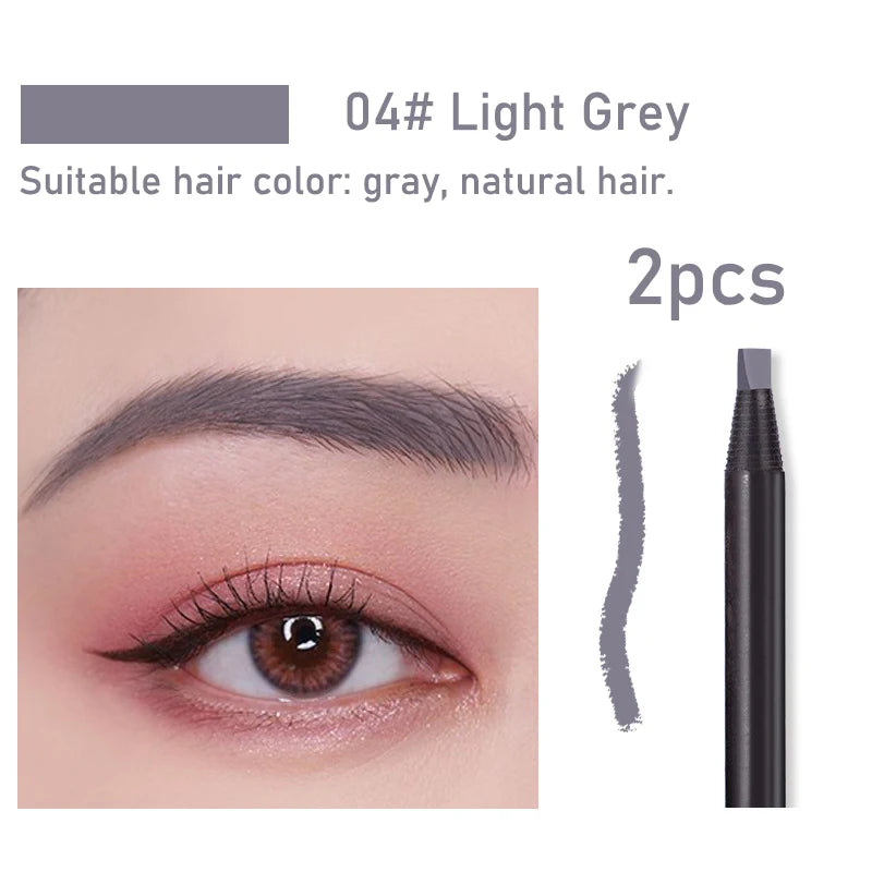 1pcs Long-Lasting Waterproof Eyebrow Pencil with Brush – Microblading Peel-Off Brow Pencil for Precise Shaping