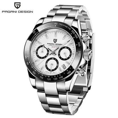PAGANI DESIGN V2 40mm Men’s Quartz Watch Sapphire Chronograph Stainless Steel