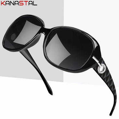 Women’s Polarized Butterfly Sunglasses UV400 Retro Diamond Frame Fashion Eyewear
