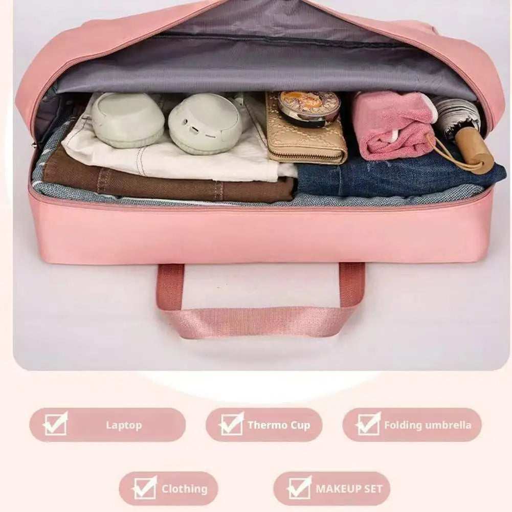 Large Capacity Folding Travel Bags Portable Moving Storage Bag Lightweight Gym Yoga Storage Shoulder Bag For Women Men