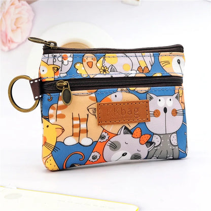 Cute Animals Cartoon Wallet – Small Zipper Coin Purse for Women & Students