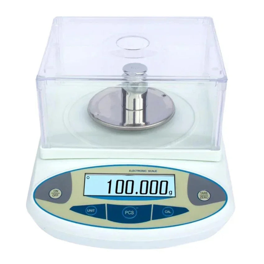 500gx0.001g Electronic Balance Scale with Windshield High Precision Laboratory Solid Analytical Digital Precision Balance Scale