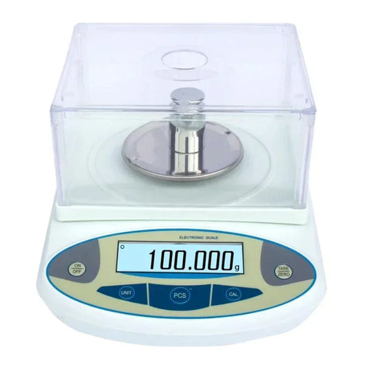 500gx0.001g Electronic Balance Scale with Windshield High Precision Laboratory Solid Analytical Digital Precision Balance Scale