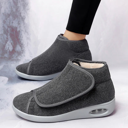 Women Warm Boots Winter Velvet Orthopedics Wide Feet Swollen Shoes Women Eversion Adjusting Soft Comfortable Diabetic Shoes