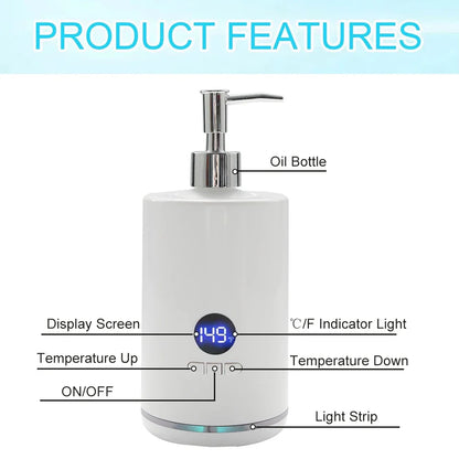 Portable Single Bottle Massage Oil, Lotion & Cream Heater – Adjustable Temperature