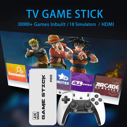 4K TV Game Stick M15 Video Game Console Built-in 40000+/50000 Games 128G Handheld Game Player Wireless Controller Retro Gamepad