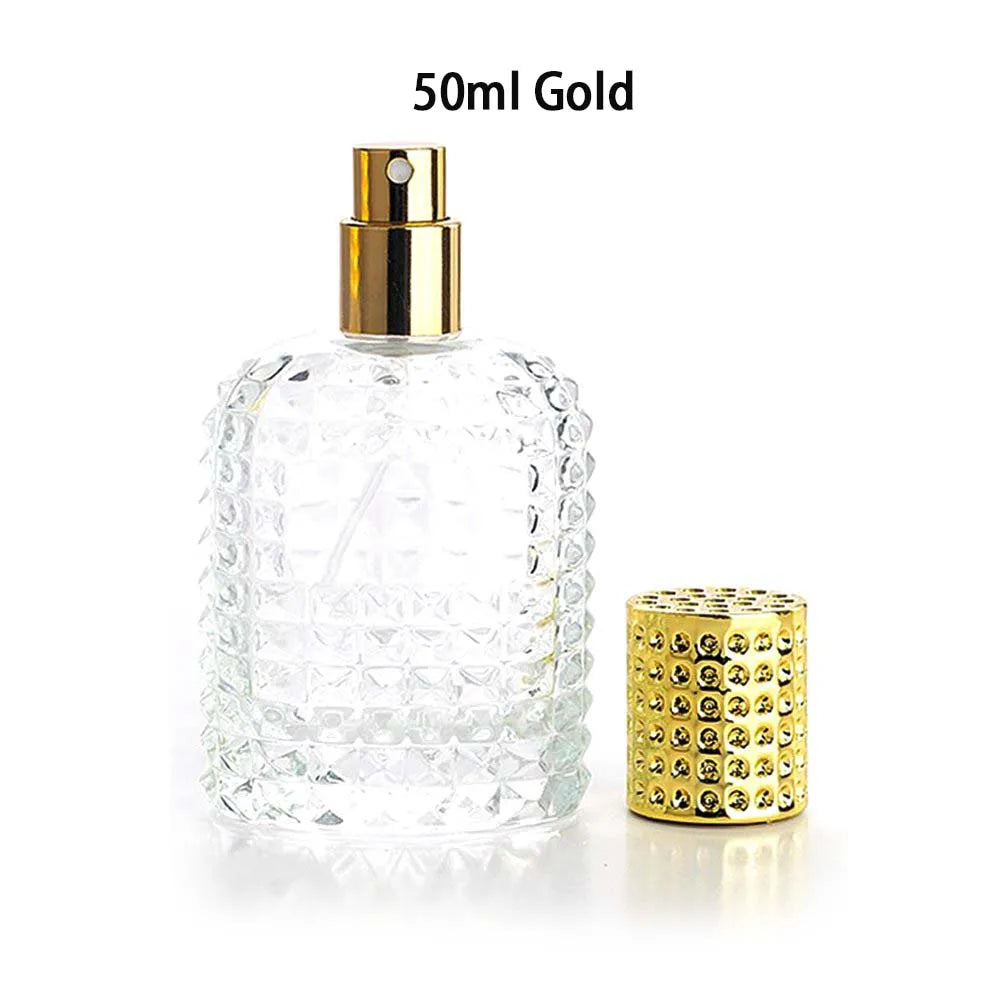 30/50ml Thick Clear Glass Fine Mist Spray Scent Aftershave Luxury Perfume Bottle Empty Atomizer Bottle Refillable Empty Atomizer