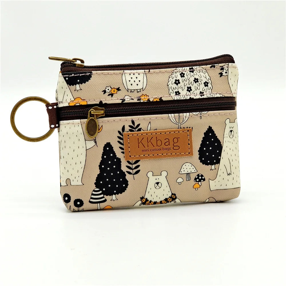 Cute Animals Cartoon Wallet – Small Zipper Coin Purse for Women & Students