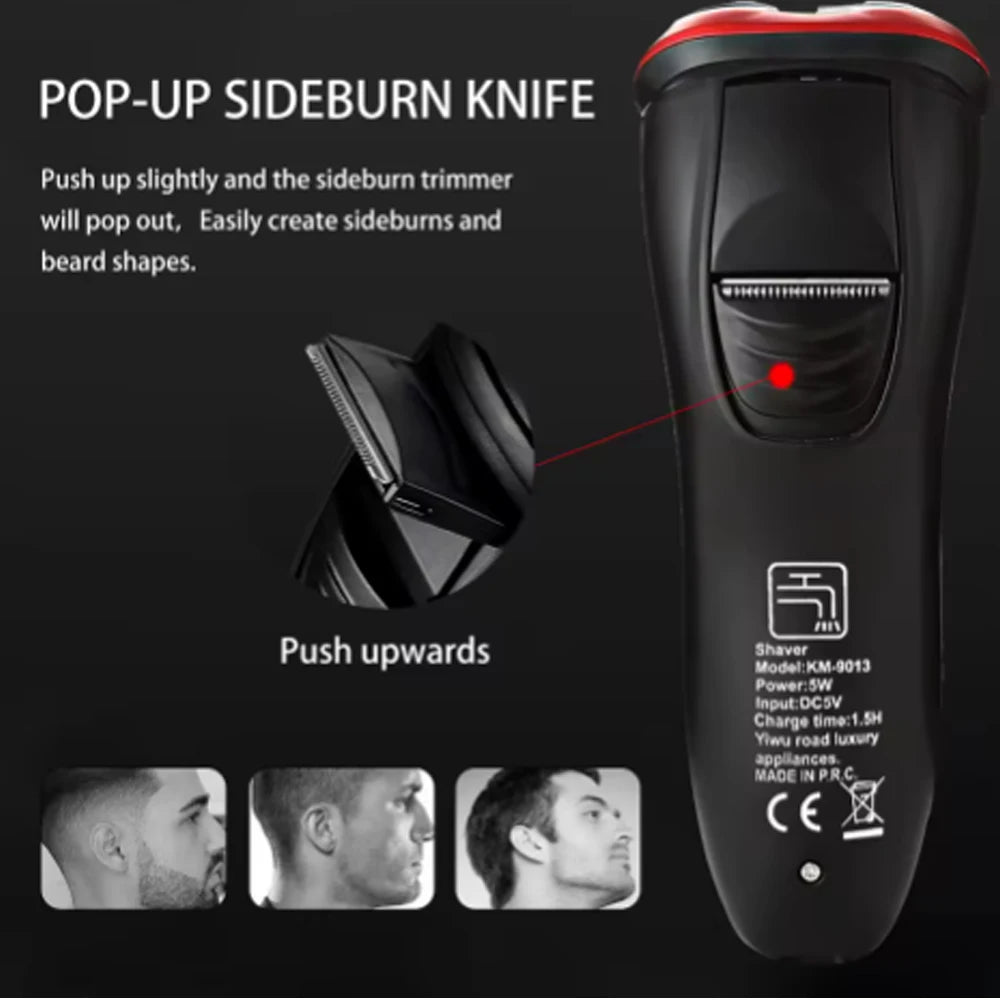 Electric Shaver for men's electric shaver Smart razor for Beard timmer IPX7 waterproof Wet And Dry shaving machine Men Shaver