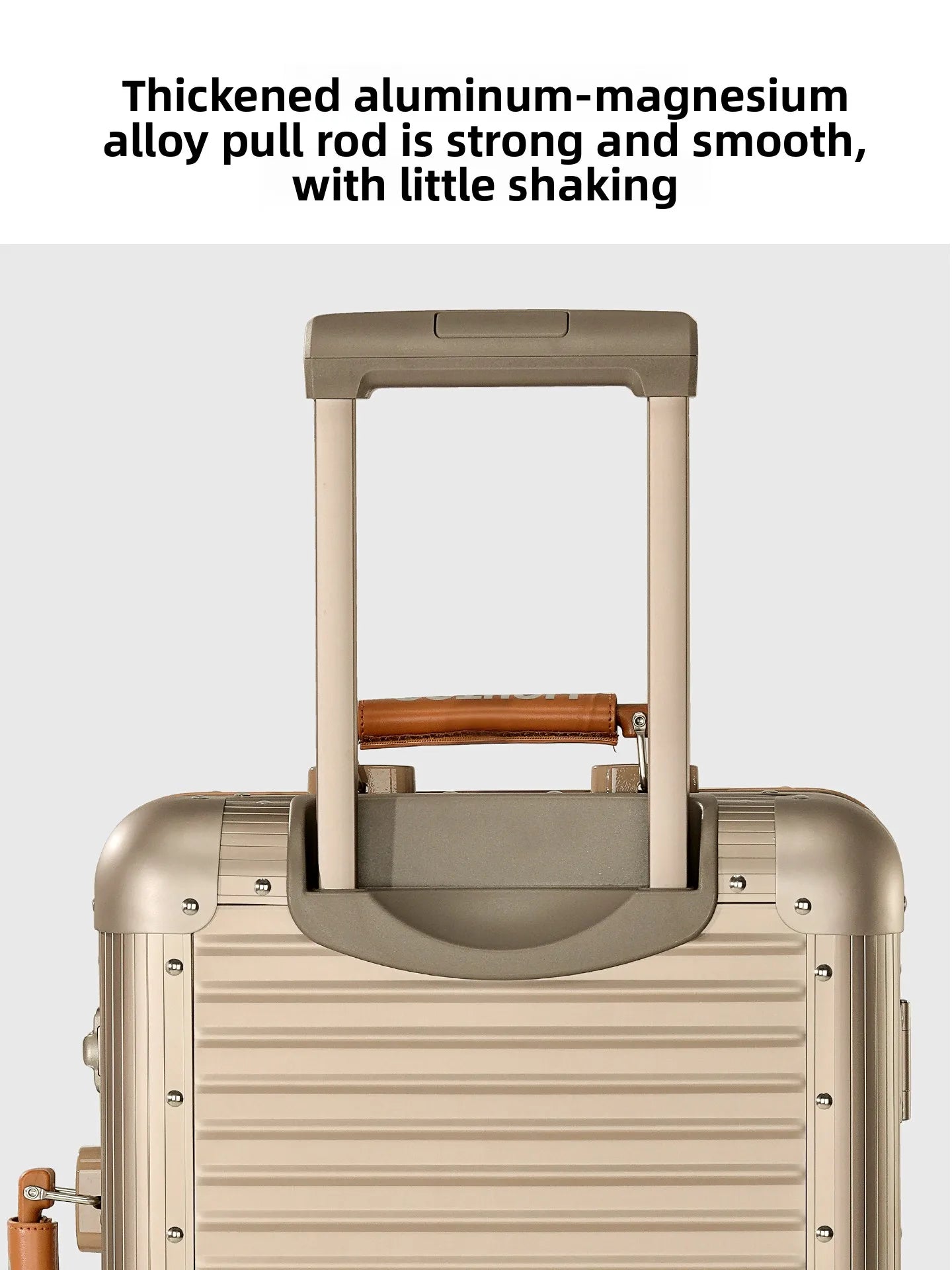 LIGHTGO Aluminum Magnesium Alloy Suitcase 20 Inch Carry On, TSA Lock Hardcase Business Travel Luggage