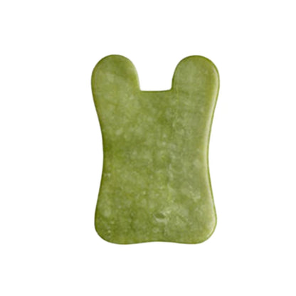 Natural Green Xiuyu Gua Sha Board Jade Stone Massager SPA Acupuncture Beauty Tool