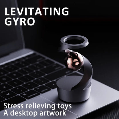 Metal Tabletop Floating Gyro Gravity Defying Kinetic Desk Toy Suspended Gyroscope Fidget Spinners for Adults Kids