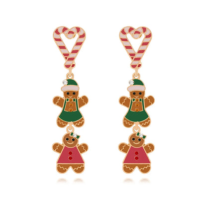 Christmas Jewelry Rhinestones Elk Earrings Christmas tree Drop Earrings for Woman Xmas Accessories Ear Studs Gifts