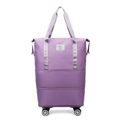 Travel Portable Large Capacity Detachable Universal Wheel Storage Bag Check-In Bag with Wheel Double Layer Carry-On Bag