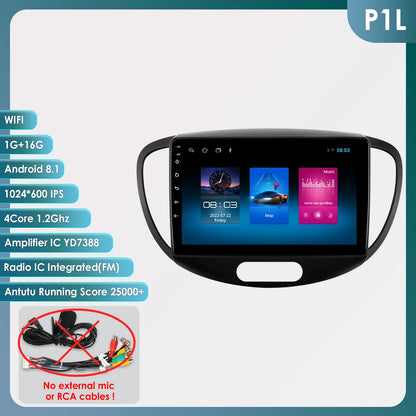 Hizpo 2Din 9inch Android13 Car Radio for Hyundai i10 2007- 2013 BT 4G Auto CarPlay Navi GPS RDS DSP UI7862 Intelligent System