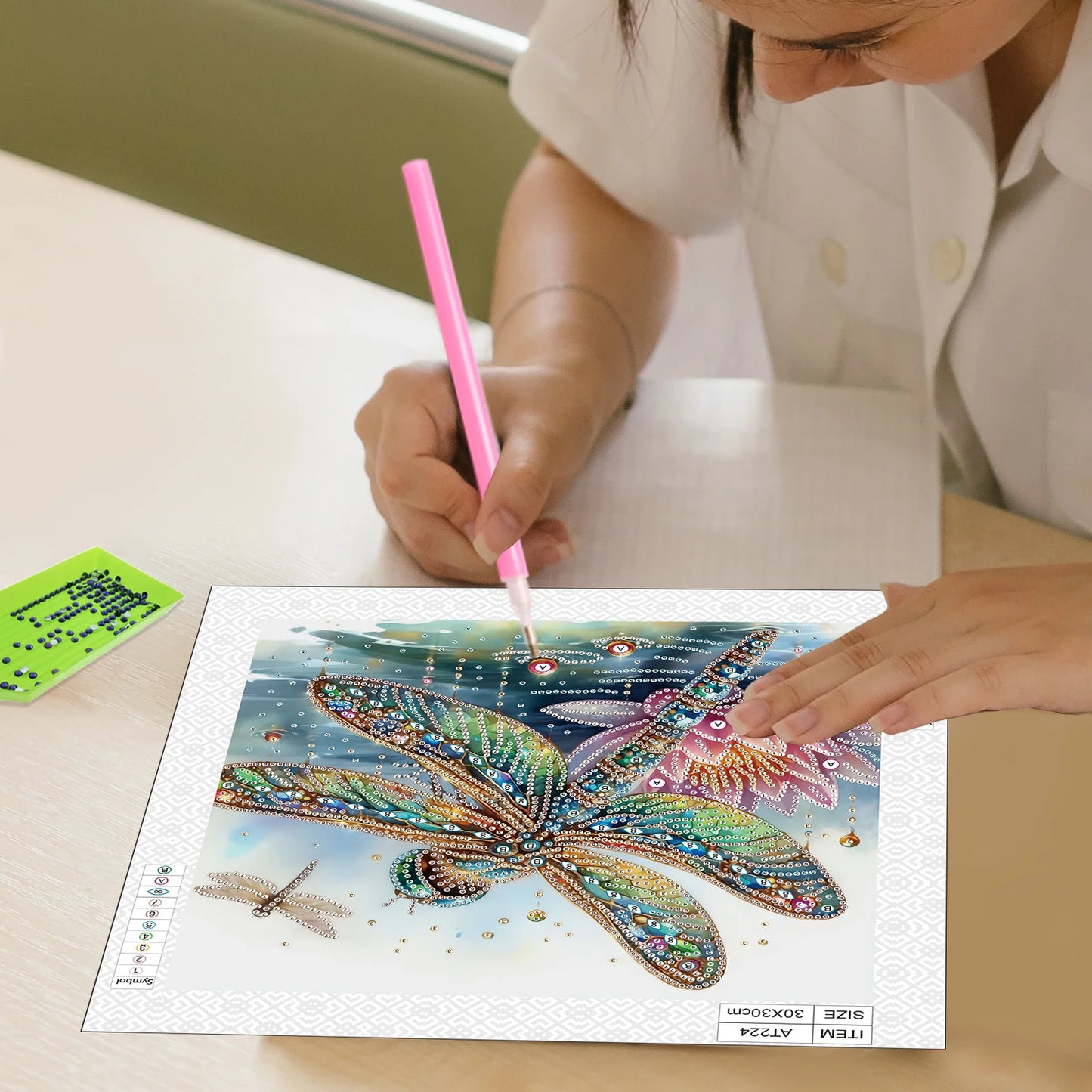 DIY dragonfly 5D Special Shape Diamond Art Kits for Beginners,Diamond Art Painting Kits for Home Wall Decoration Gift