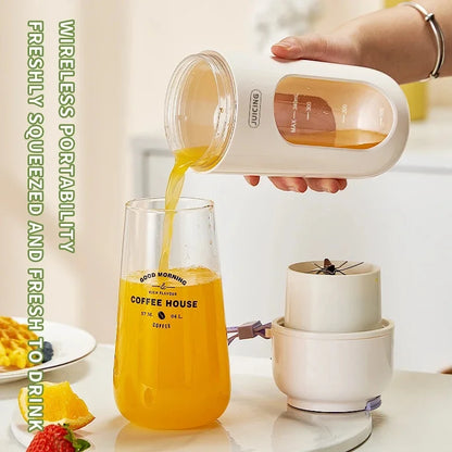 Portable Multi-function USB Wireless Juicer 12-blade Head Fast Juice Extraction 2600mAh Capacity Indoor and Outdoor Mixing Cup