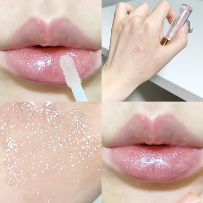 Hydrating Plump & Sparkling Lip Gloss – Water-Glossy Mirror Lip Glaze for Luscious Lips