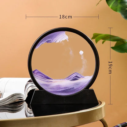 Round Quicksand Painting Living Room Hourglass Ornaments Multiscenario Practical Moving Sand Art Handicrafts Desktop Decorations