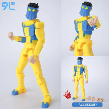 9L3D Lucky 13 Invincible Boy Conquer Omni Action Figure 3D Printed Anime Model Multi-Jointed Poseable Collectible Toy Gift Fan