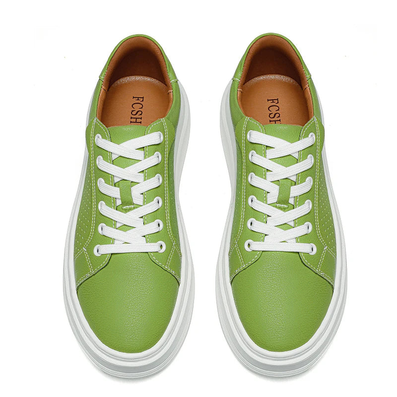 Genuine Leather Men's Summer Shoes Breathable Sneakers New Arrival Male Skateboard Footwear Versatile Trainers Tenis Masculino