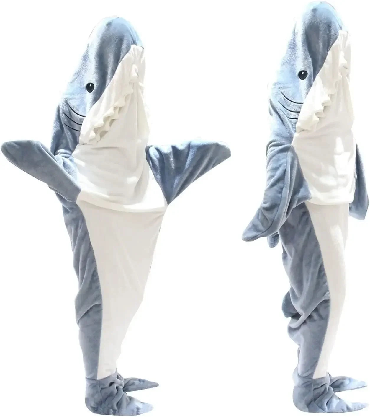 Wearable Shark Blanket Hoodie for Women | Soft Flannel Warm Shark Pajama Robe