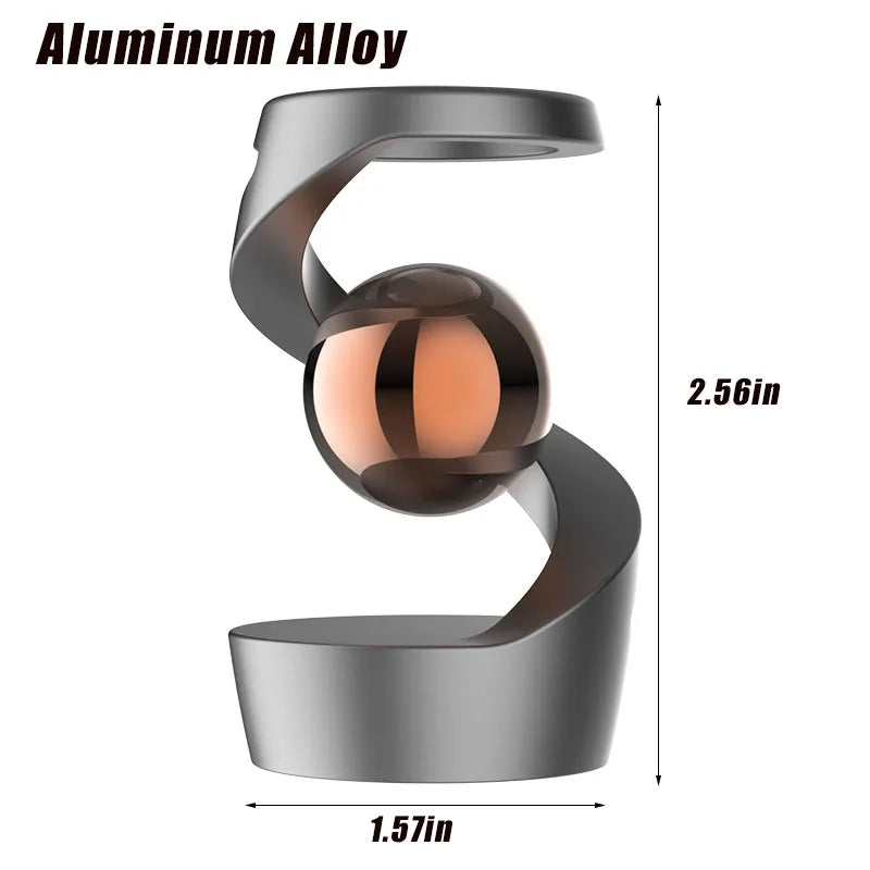 Desktop Rotating Gyroscope Finger Fidget Spinner Toy All Aluminum Alloy Spinning Gyro Silver Metallic Accents For Adults Gift