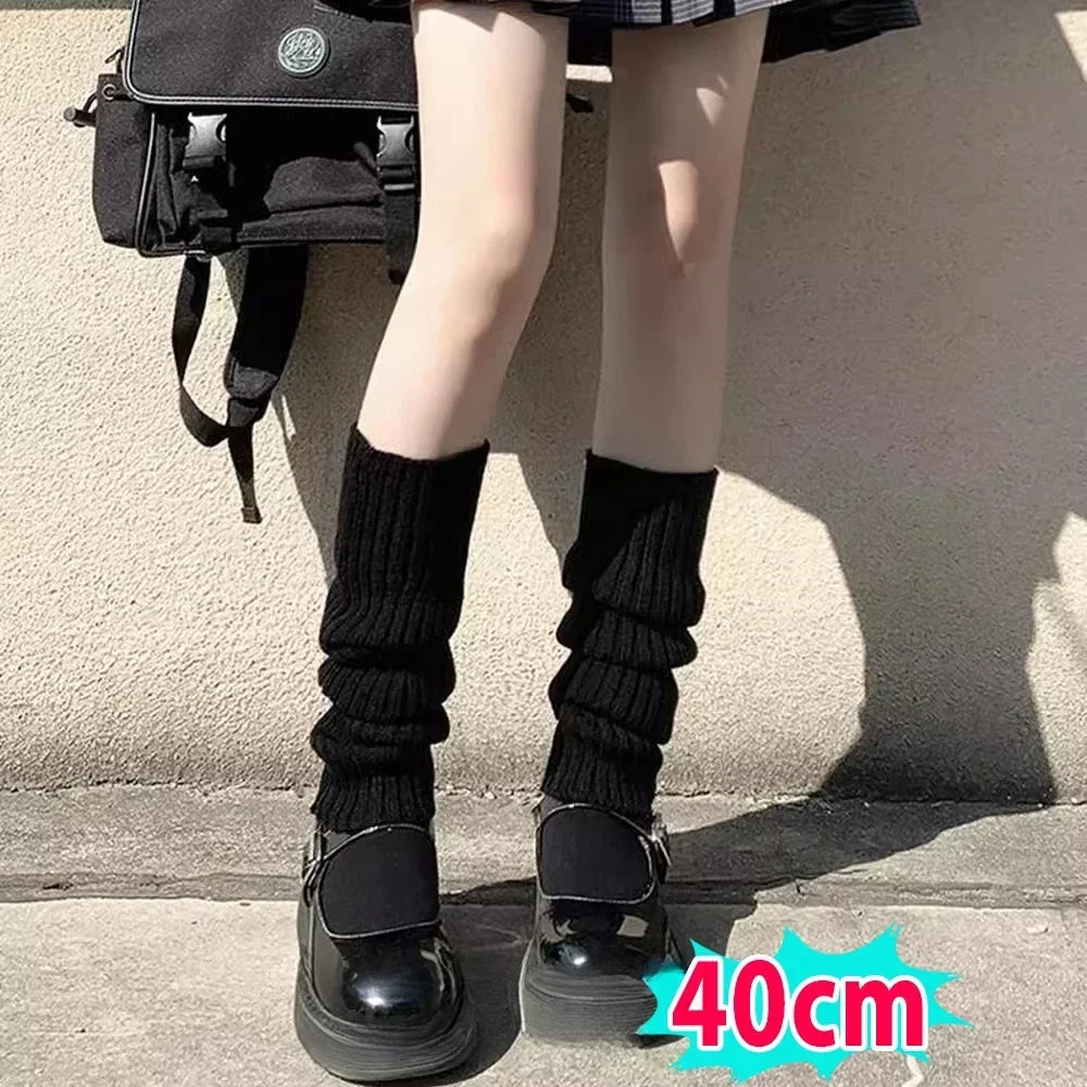 Y2k Winter Leg Warmers Fluffy Knitted Arm Warmers Gothic Lolita Knit Long Socks Women Leg Warmer Stylish Stretchy Boots Cover