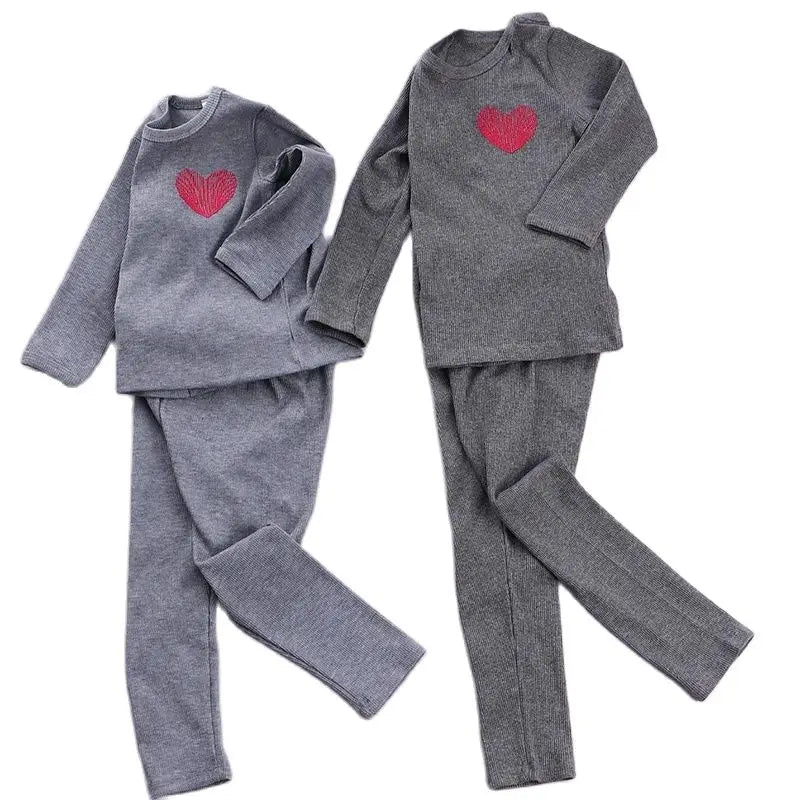 Children girls clothes boys children ribbed girl's fashion top and legging set with full sleeves kids soft autumn winter clothes