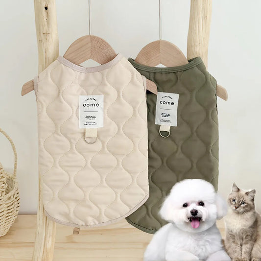 Cute Dog Coat Vest Jacket Plush Dog Clothes Chihuahua Apparel Thickened Warm Costume for Small Dogs Cats Vest Puppy Accessories