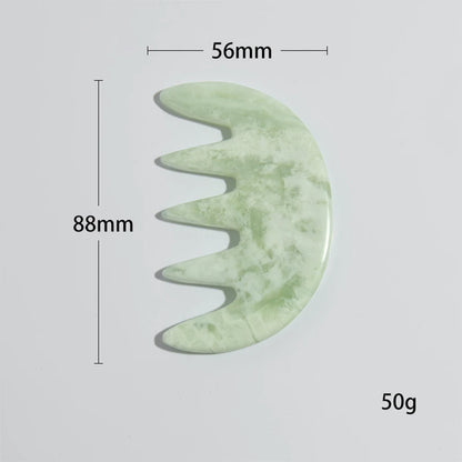 Natural Jade Gua Sha Comb & Board – Spa, Facial, Body Massage & Skin Beauty Tool