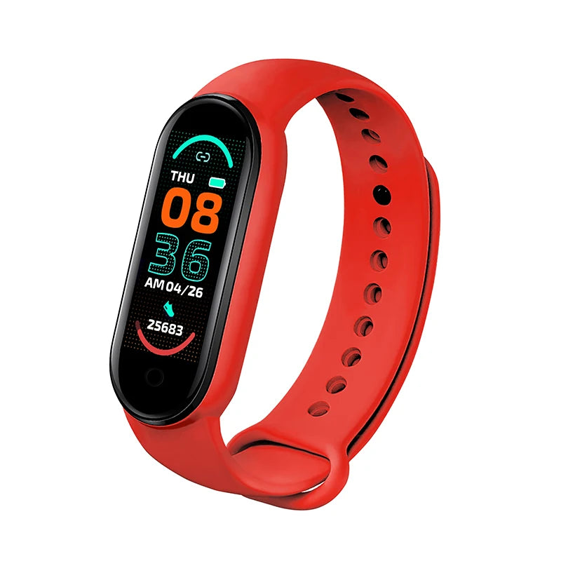 M6 Smart Watch for Men & Women Fitness Tracker Heart Rate Blood Pressure Monitor