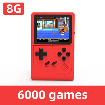 GB300 Portable Handheld Game Player 3.0 inch Screen TV Video Game Console AV Output Retro Game Console Built-in 8G 6000+ Games