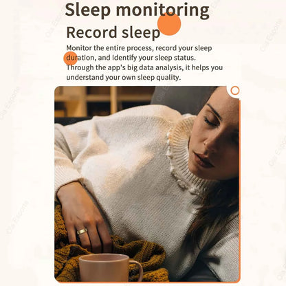 2025 New Smart Ring Men Women, Heart Rate and Blood Oxygen Monitor Smartring IP68 5ATM Waterproof, Multi-sport Mode Finger Ring