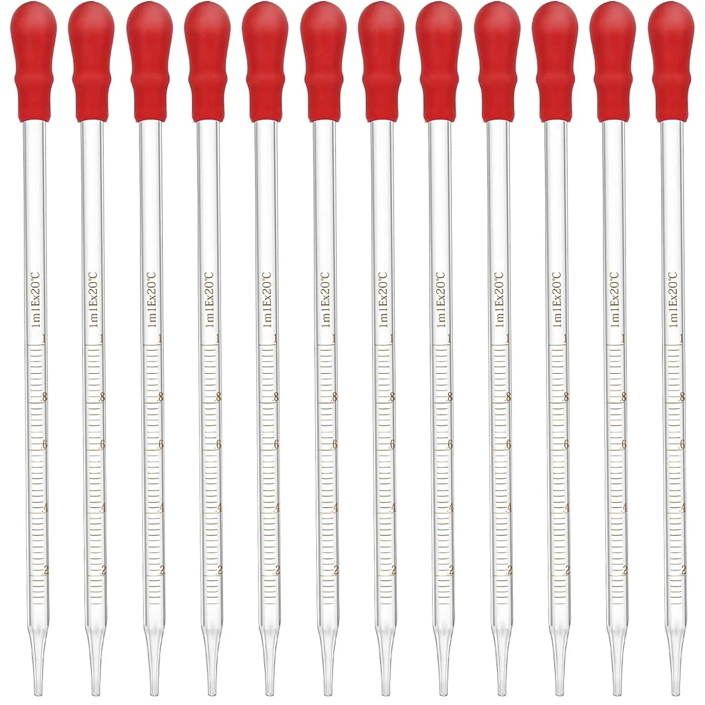 0.5ml 1ml 2ml 3ml Graduated Scale Dropper Pipette Borrosilicate Glass Rubber Head Liquid Pipettors For Lab Scale Laboratory