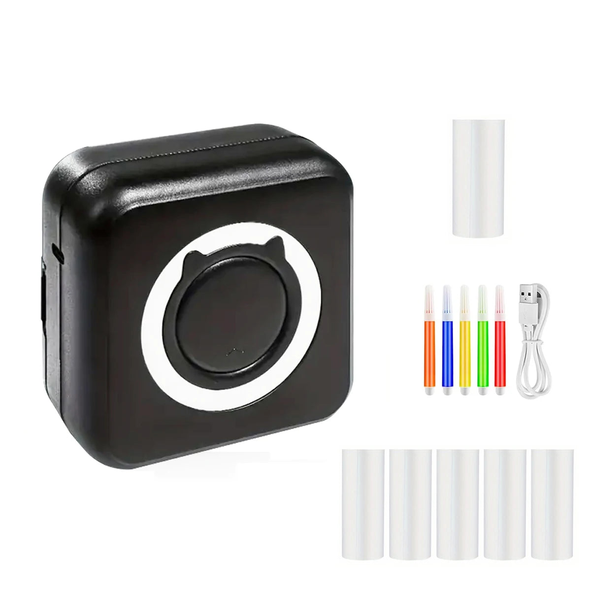 Mini Printer Thermal Adhesive Labels Printer Sticker Bluetooth Mini Pocket Label Notes Printer for Home and Office Android IOS