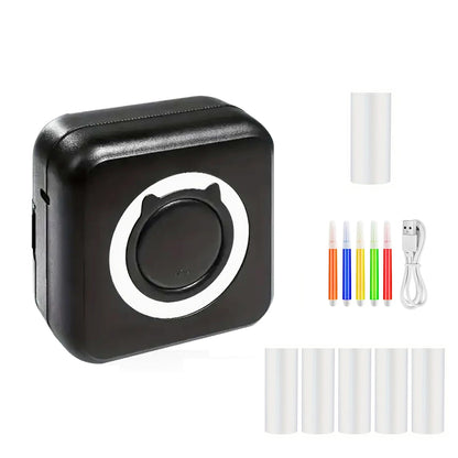 Mini Printer Thermal Adhesive Labels Printer Sticker Bluetooth Mini Pocket Label Notes Printer for Home and Office Android IOS