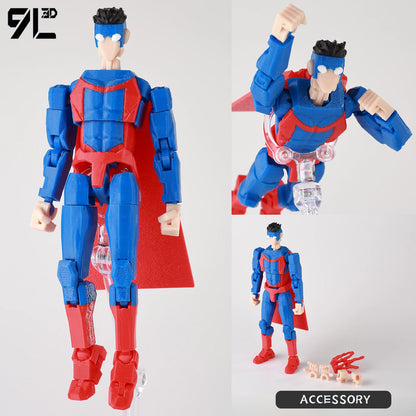 9L3D Lucky 13 Invincible Boy Conquer Omni Action Figure 3D Printed Anime Model Multi-Jointed Poseable Collectible Toy Gift Fan