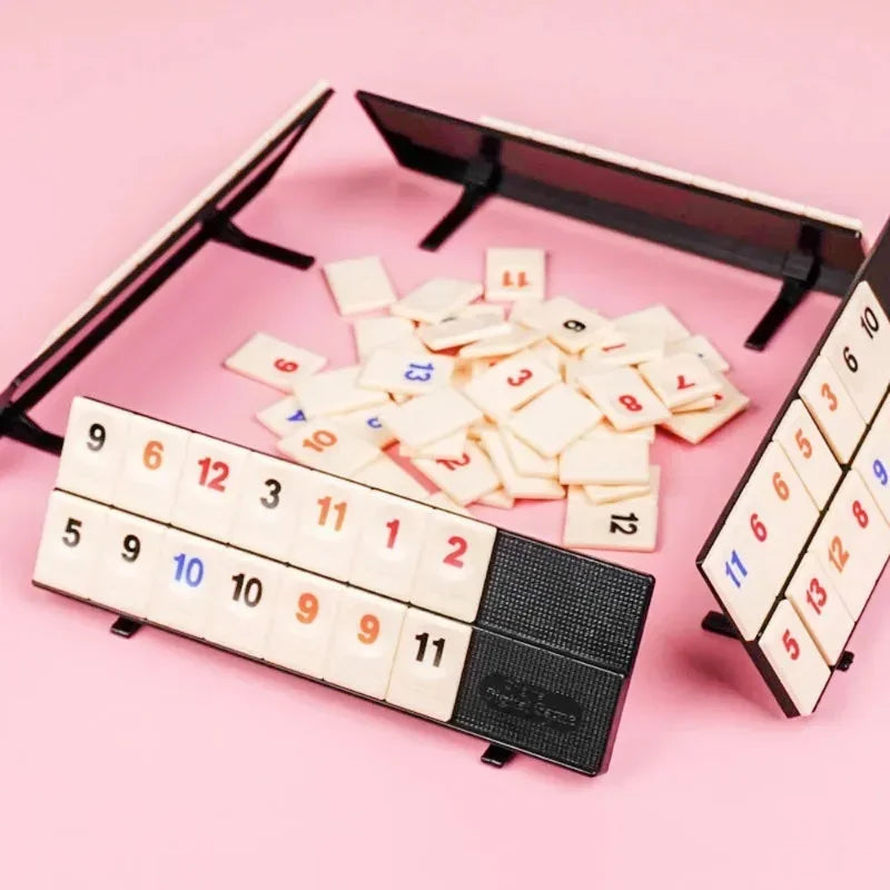 Fast Moving Rummy Tile Classic Board Game 2-4 People Israel Mahjong Digital Game Hotest Party Game Portable
