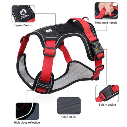 Reflective Tactical Dog Harness – 1680D Waterproof Oxford Cloth for Medium to Large Breeds