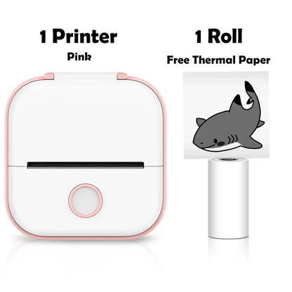 Phomemo T02 Mini Thermal Printer Wireless Mini Pocket Printer, Adhesive Sticker Printer for DIY, Journal, Student Birthday Gift
