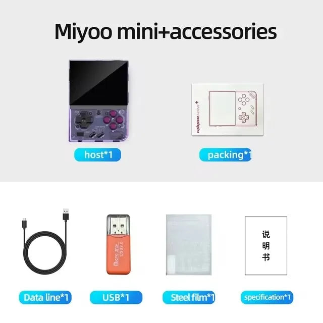 MIYOO Mini Plus Portable Retro Handheld Game Console V2 Mini+ 3.5Inch IPS Screen built-in wifi Video Game Console Linux System