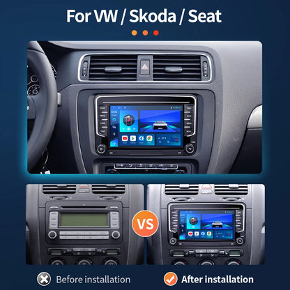 GRANDnavi 2Din Android 13 Car Radio GPS For VW / Volkswagen Skoda Octavia golf 5 6 touran passat B6 polo Jetta 2Din Radio Player