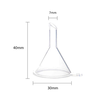 10pcs Filling Perfumes Essential Oils Laboratory Supplies Plastic Mini Transparent Funnel Small Mouth Liquid Oil Funnel