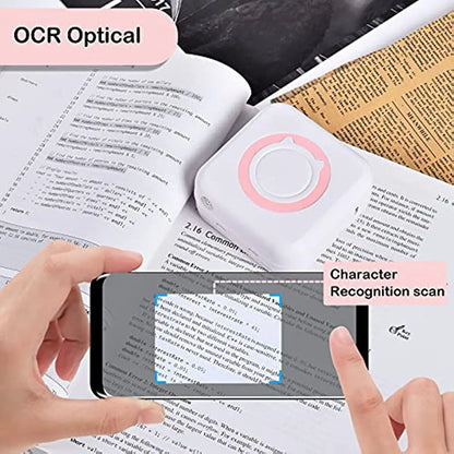 Mini Printer Thermal Adhesive Labels Printer Sticker Bluetooth Mini Pocket Label Notes Printer for Home and Office Android IOS