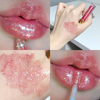 Hydrating Plump & Sparkling Lip Gloss – Water-Glossy Mirror Lip Glaze for Luscious Lips