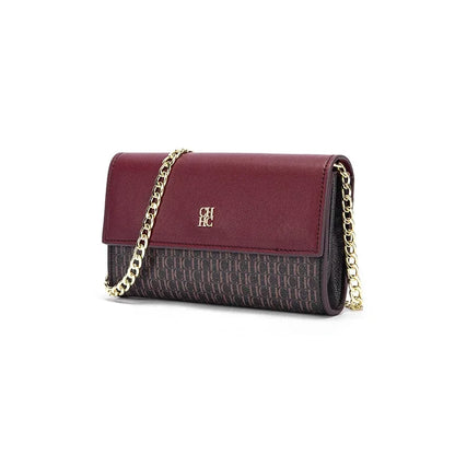 CH Exquisite Women’s Crossbody Bag – Light Luxury Color Block Chain Shoulder Bag with Letter Design
