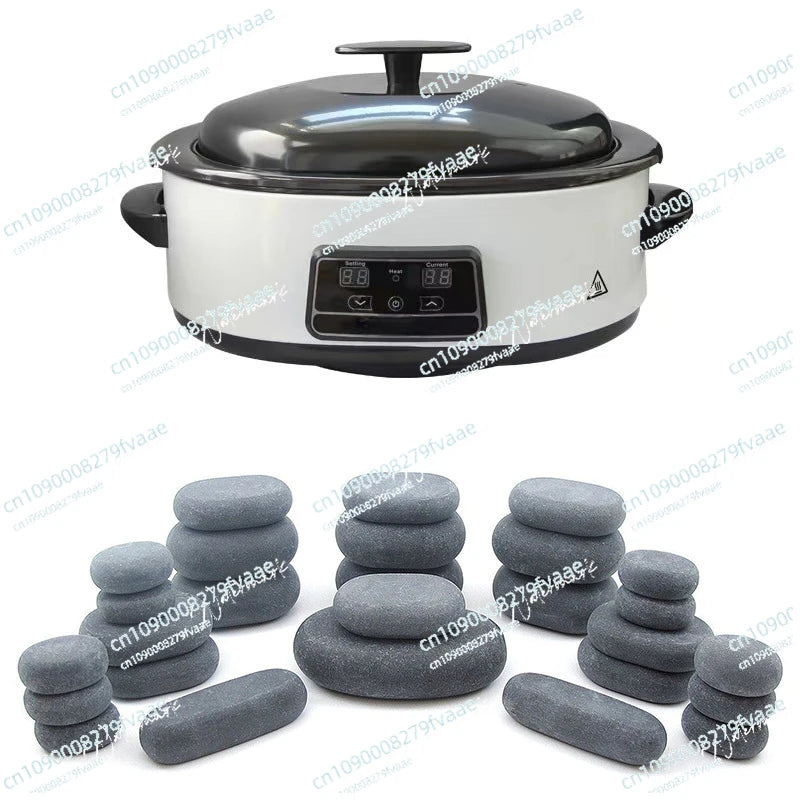 220V Hot Stone Massage Heater for Spa, Salon – Lava & Basalt Stones Therapy