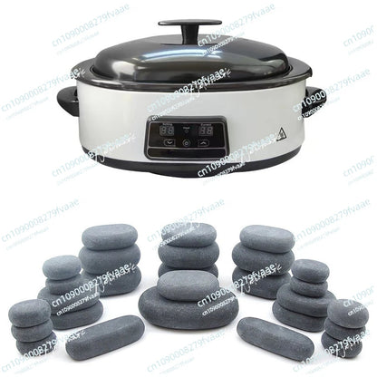 220V Hot Stone Massage Heater for Spa, Salon – Lava & Basalt Stones Therapy