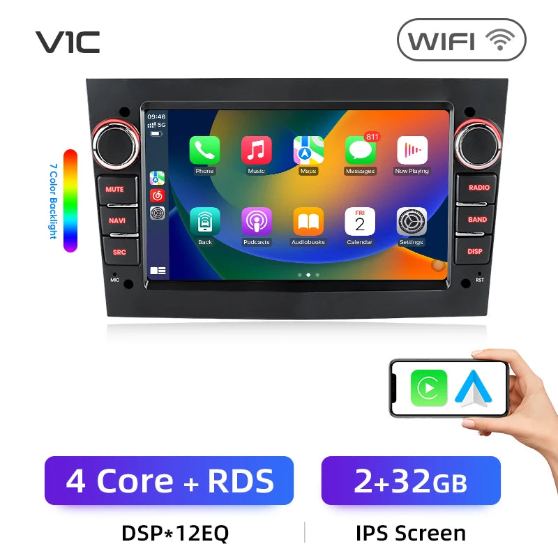 Junsun 4G Wireless CarPlay for Apple Android Auto Car Radio for Opel Astra Vectra Vauxhall Antara Zafira Corsa Vivaro Meriva RDS